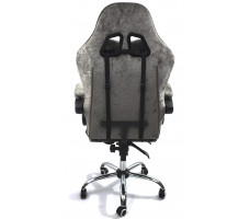 Вибромассажное кресло Calviano Amarone Dark Grey plush ткань темно-серый