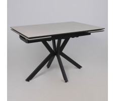 Стол AV 2111 МДФ+керамика 1200 (1800)*800 серый матовый CARMEN LIDHT GREY/черный