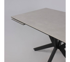 Стол AV 2111 МДФ+керамика 1200 (1800)*800 серый матовый CARMEN LIDHT GREY/черный