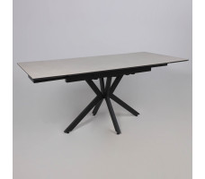 Стол AV 2111 МДФ+керамика 1200 (1800)*800 серый матовый CARMEN LIDHT GREY/черный