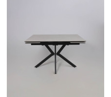 Стол AV 2111 МДФ+керамика 1200 (1800)*800 серый матовый CARMEN LIDHT GREY/черный