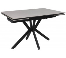 Стол AV 2111 МДФ+керамика 1200 (1800)*800 серый матовый CARMEN LIDHT GREY/черный