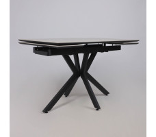 Стол AV 2111 МДФ+керамика 1200 (1800)*800 серый матовый CARMEN LIDHT GREY/черный