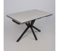 Стол AV 2111 МДФ+керамика 1200 (1800)*800 серый матовый CARMEN LIDHT GREY/черный
