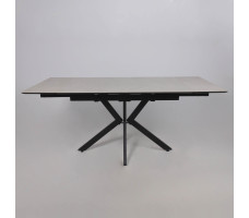 Стол AV 2111 МДФ+керамика 1200 (1800)*800 серый матовый CARMEN LIDHT GREY/черный