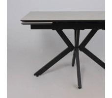 Стол AV 2111 МДФ+керамика 1200 (1800)*800 серый матовый CARMEN LIDHT GREY/черный