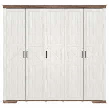 Шкаф Marselle SZF5D 242*61*226 ясень снежный/дуб сонома темный Шкаф Marselle SZF5D 242*61*226 ясень снежный/дуб сонома темный