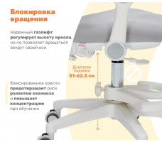 Кресло ортопедическое Yoka Griff (Гриф) серый