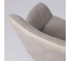 Стул поворотный OFFY-R 360 g05 GREY BEIGE шенилл LUX - Milk замша LUX/черный
