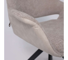Стул поворотный OFFY-R 360 g05 GREY BEIGE шенилл LUX - Milk замша LUX/черный