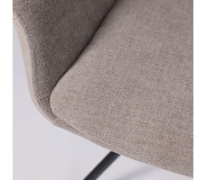 Стул поворотный OFFY-R 360 g05 GREY BEIGE шенилл LUX - Milk замша LUX/черный