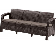 Скамья трехместная CORFU II MAX LOVE SEAT коричневый