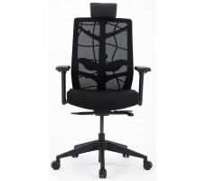 Кресло CHAIR MEISTER Nature II Black Slider (с подголовником) черный/каркас черный