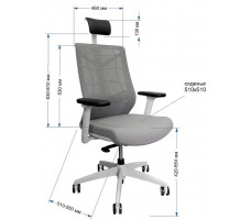 Кресло CHAIR MEISTER Nature II Black Slider (с подголовником) черный/каркас черный