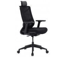 Кресло CHAIR MEISTER Nature II Black Slider (с подголовником) черный/каркас черный