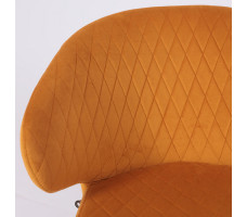 Стул поворотный Rob-R1 d16 ochre lux/черный