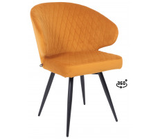 Стул поворотный Rob-R1 d16 ochre lux/черный