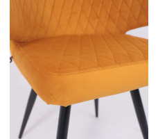 Стул поворотный Rob-R1 d16 ochre lux/черный