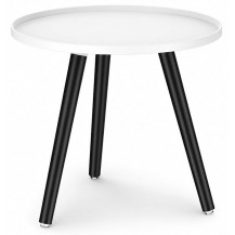 Стол журнальный Stepp TALVI (Талви) d50*45 белый/черные ножки Стол журнальный Stepp TALVI (Талви) d50*45 белый/черные ножки