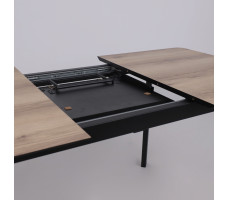 Стол AV 1209 HPL+МДФ 1200 (1600)*800 дуб делано натуральный/черный