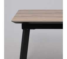 Стол AV 1209 HPL+МДФ 1200 (1600)*800 дуб делано натуральный/черный