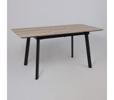 Стол AV 1209 HPL+МДФ 1200 (1600)*800 дуб делано натуральный/черный