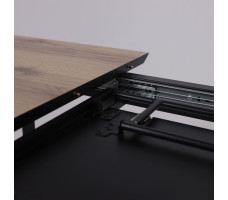 Стол AV 1209 HPL+МДФ 1200 (1600)*800 дуб делано натуральный/черный