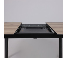 Стол AV 1209 HPL+МДФ 1200 (1600)*800 дуб делано натуральный/черный