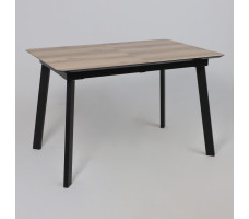Стол AV 1209 HPL+МДФ 1200 (1600)*800 дуб делано натуральный/черный