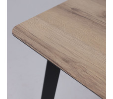 Стол AV 1209 HPL+МДФ 1200 (1600)*800 дуб делано натуральный/черный