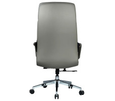 Кресло SPARX Valmor PU Chrome / Light Grey экокожа/светло-серый