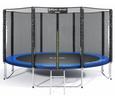 Батут Atlas Sport 404 см (13ft) PRO (усиленные опоры) синий
