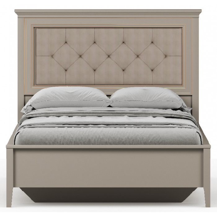 Кровать Classic LOZ120х200 Д 120*200 глиняный серый (с гибким основанием) с мягким изголовьем