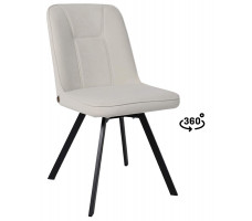 Стул поворотный IBIS-360 b02 молочный/черный