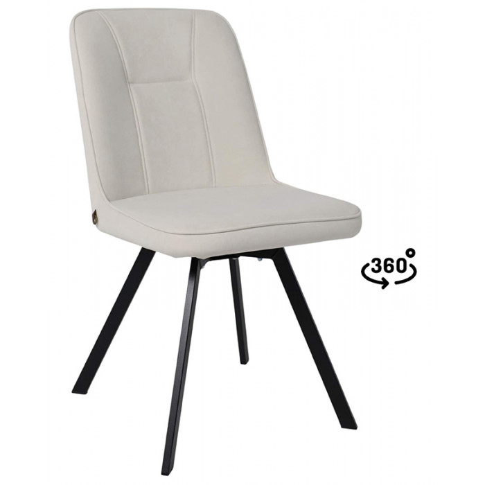 Стул поворотный IBIS-360 b02 молочный/черный
