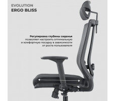 Кресло Evolution ERGO BLISS Black черный