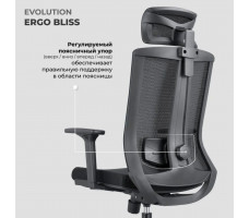 Кресло Evolution ERGO BLISS Black черный