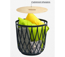 Набор мебели Uniqubo (стол, два табурета) антрацит