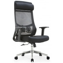 Кресло SitUp AURA LUX BLACK chrome (сетка Black/Black)