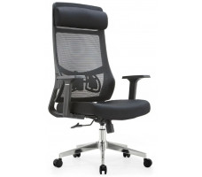 Кресло SitUp AURA LUX BLACK chrome (сетка Black/Black)