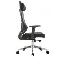 Кресло SitUp AURA LUX BLACK chrome (сетка Black/Black)