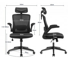 Кресло SitUp VISTA (Виста) chrome (сетка Black/Black)