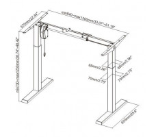 Стол с регулируемой высотой Electric Desk Compact Black 136*80*3,6 см