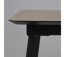 Стол AV 1209 HPL+МДФ 1200 (1600)*800 дуб вотан/черный