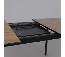 Стол AV 1209 HPL+МДФ 1200 (1600)*800 дуб вотан/черный