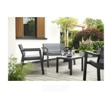 Комплект мебели Emily 2 seater (2х-местный диван, 2 кресла, столик) графит