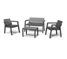 Комплект мебели Emily 2 seater (2х-местный диван, 2 кресла, столик) графит