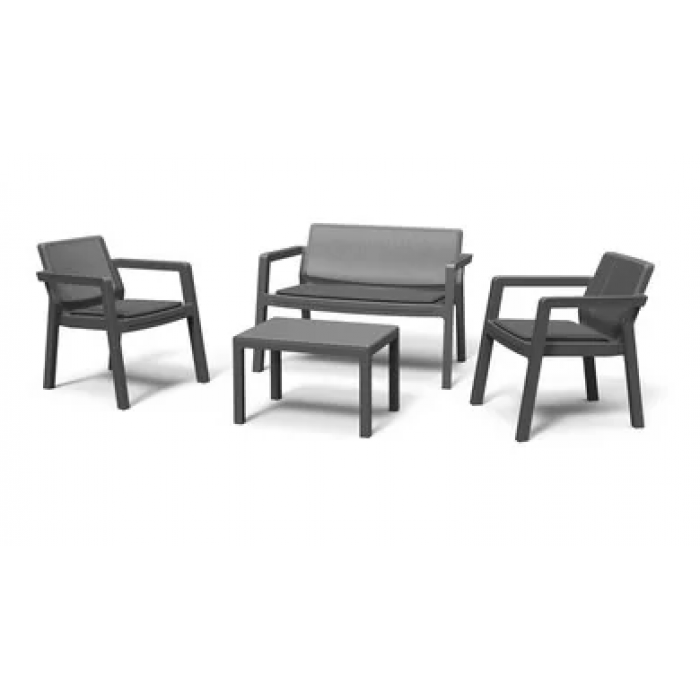 Комплект мебели Emily 2 seater (2х-местный диван, 2 кресла, столик) графит