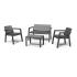Комплект мебели Emily 2 seater (2х-местный диван, 2 кресла, столик) графит