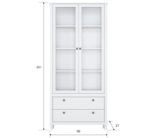 Шкаф Ewa REG2W2S 90*37*201 белый